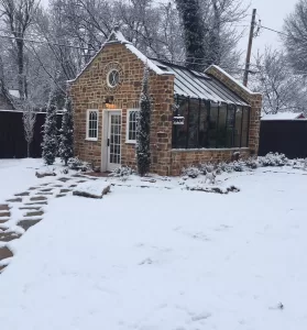 Double Gable Attached Greenhouse