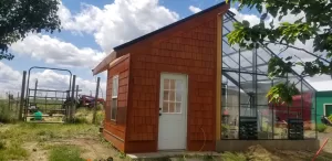 Custom Lean-To 12x10 Single Glass Greenhouse