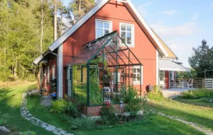 Gable Attached Cape Cod 8x12 Single Glass Greenhouse