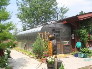 Lean-to Polycarbonate Greenhouse